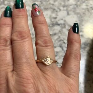 Park Lane Gold Ring with Silver Details